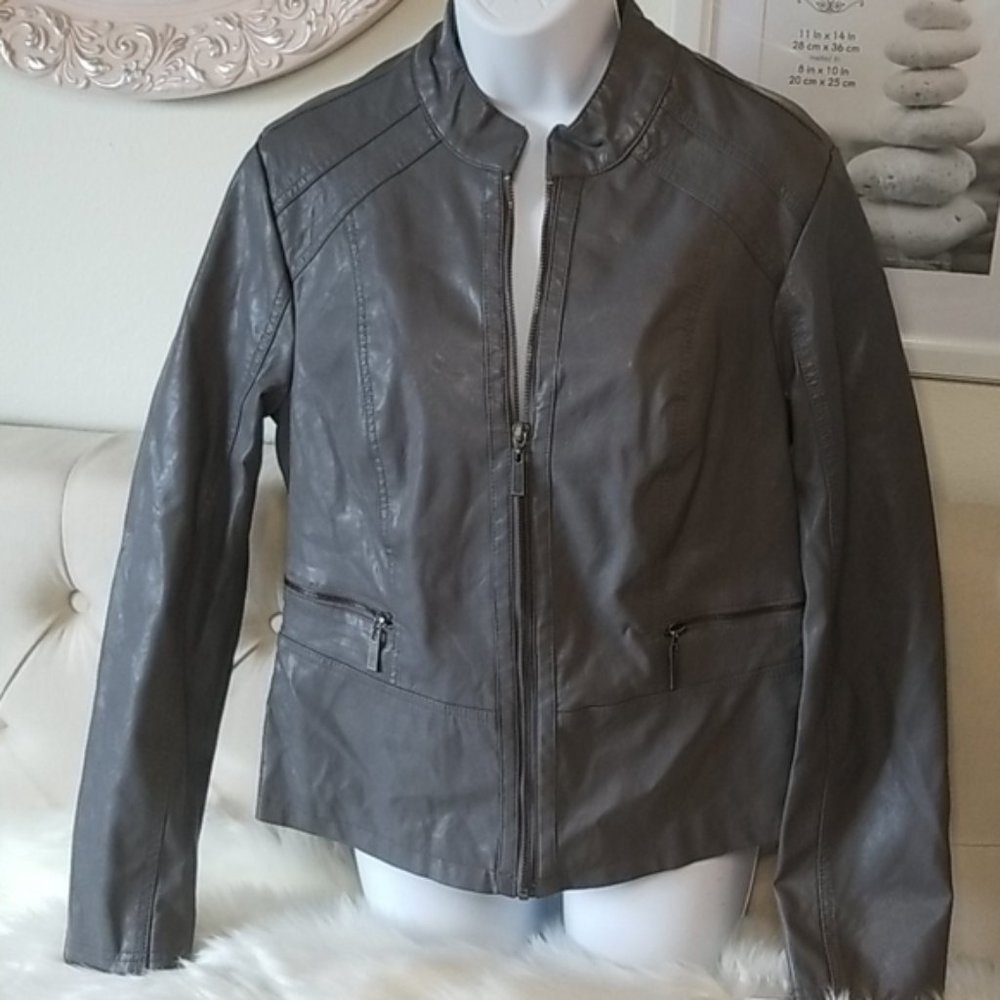 Kohls Apt 9 Faux Leather Jacket NWT Large